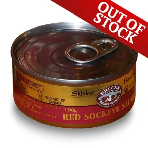Regular Wild Sockeye. Skinless/Boneless. 100g cans 48/case