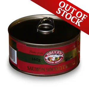Regular Wild Sockeye. Skinless/Boneless. 160g cans 24/case