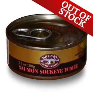 Smoked Wild Sockeye 100g cans. 48/case