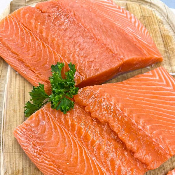 DEPOSIT • Wild BC Red Spring Salmon Fillets ($180/10lb Case)